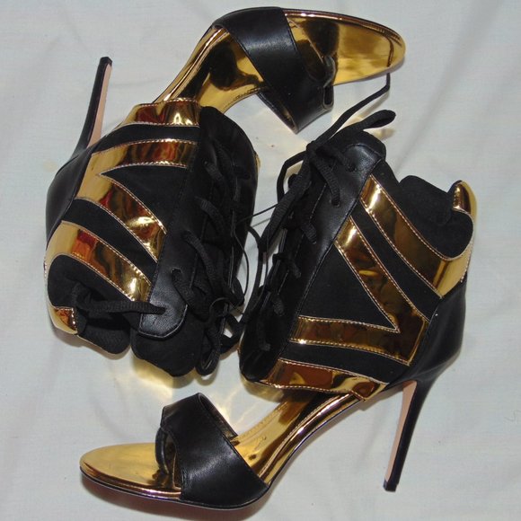 black lace up heels size 11